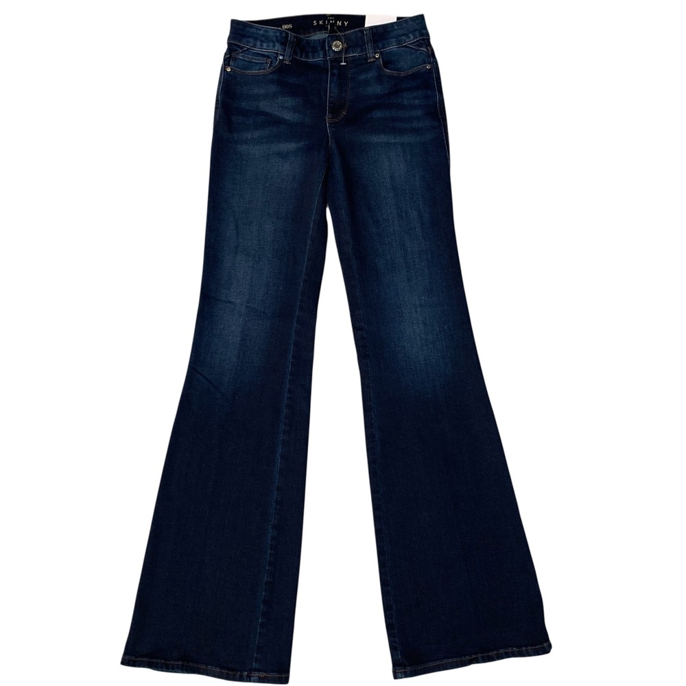 White‎ House Black Market Skinny Flare Jeans Womens 00S Dark Wash NWT